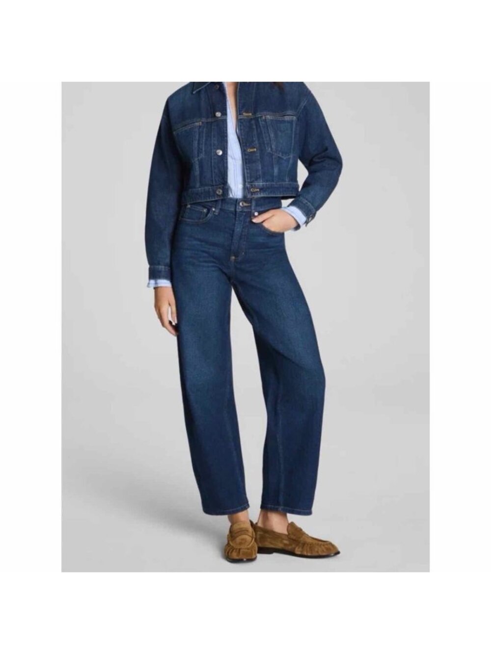 Spanx SPANXshape Authentic 360 Barrel Leg Jeans Adriatic Blue XLP